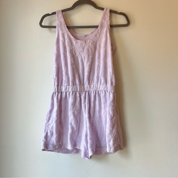 OshKosh Girls Lilac Terry Cloth Romper Size 12 Sleeveless Summer Playsuit Beach - Picture 7 of 8